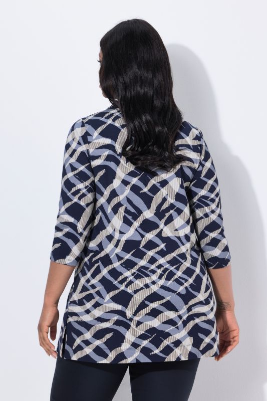 Zebra Print Turtleneck Sweatshirt