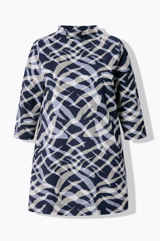 Zebra Print Turtleneck Sweatshirt
