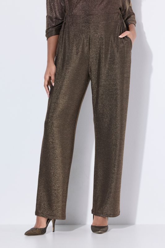 Sparkling Wide Leg Elastic Waist Pants