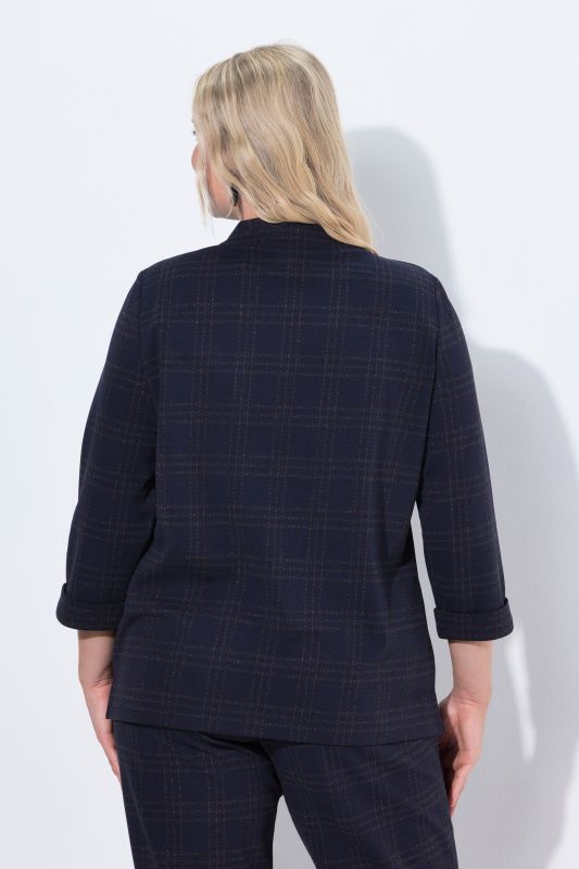 Glitter Check 3/4 Sleeve Sweatshirt