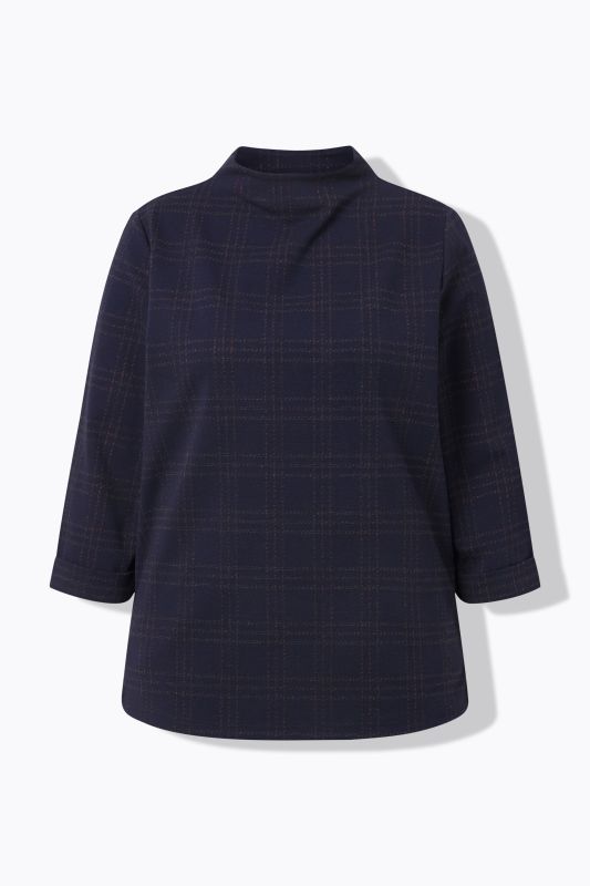 Glitter Check 3/4 Sleeve Sweatshirt