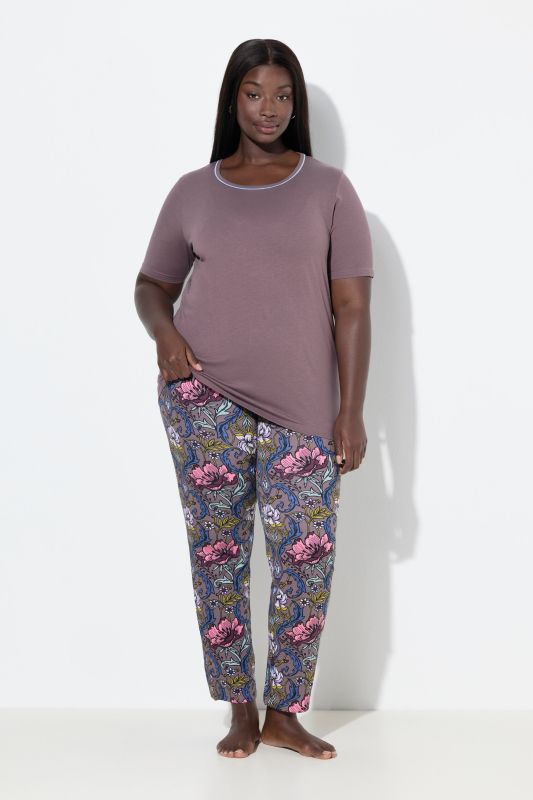 Ornate Floral Two Piece Pajama Set