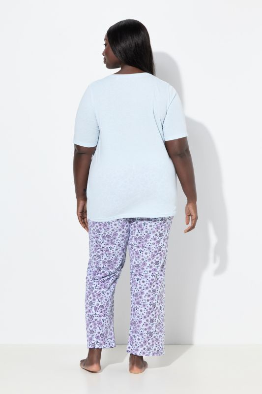 Snow Kissed Flowers Two Piece Pajama Set