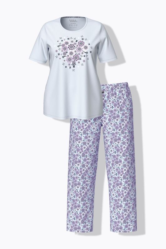 Snow Kissed Flowers Two Piece Pajama Set