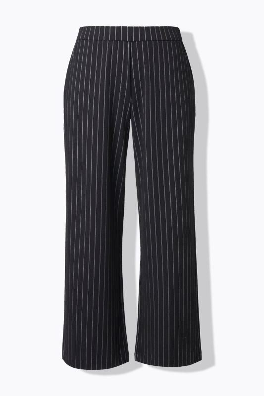 Stretch Fit Elastic Waist Pinstripe Pants