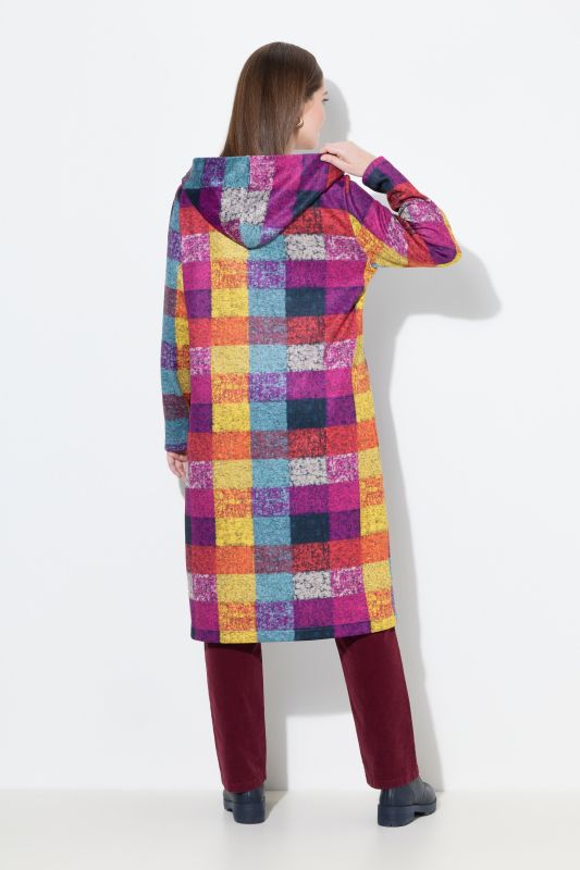 Patchwork Checked Longline Sweatshirt