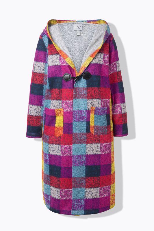 Patchwork Checked Longline Sweatshirt