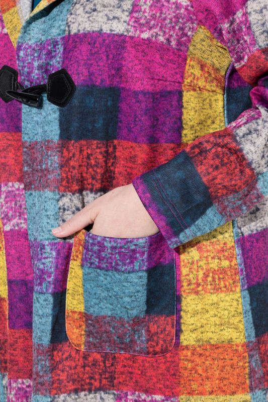 Patchwork Checked Longline Sweatshirt