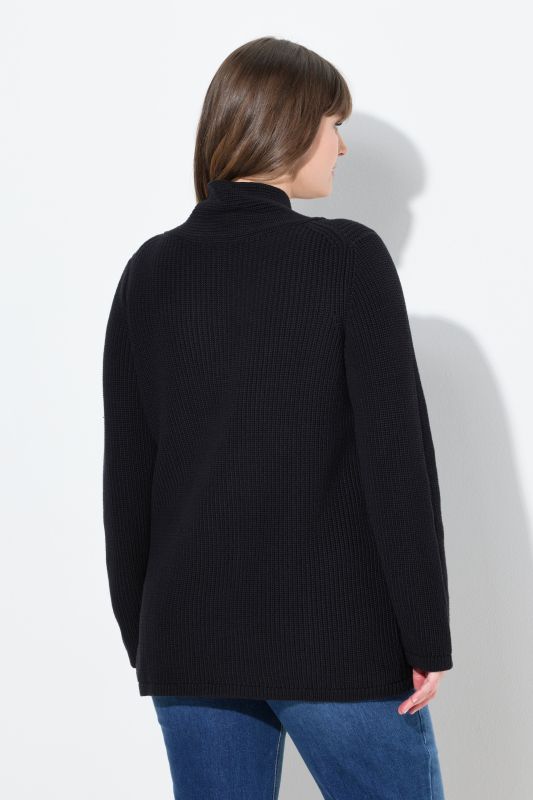 Eco Cotton Shawl Collar Long Sleeve Sweater