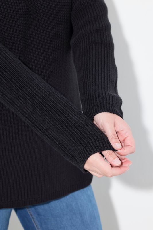 Eco Cotton Shawl Collar Long Sleeve Sweater