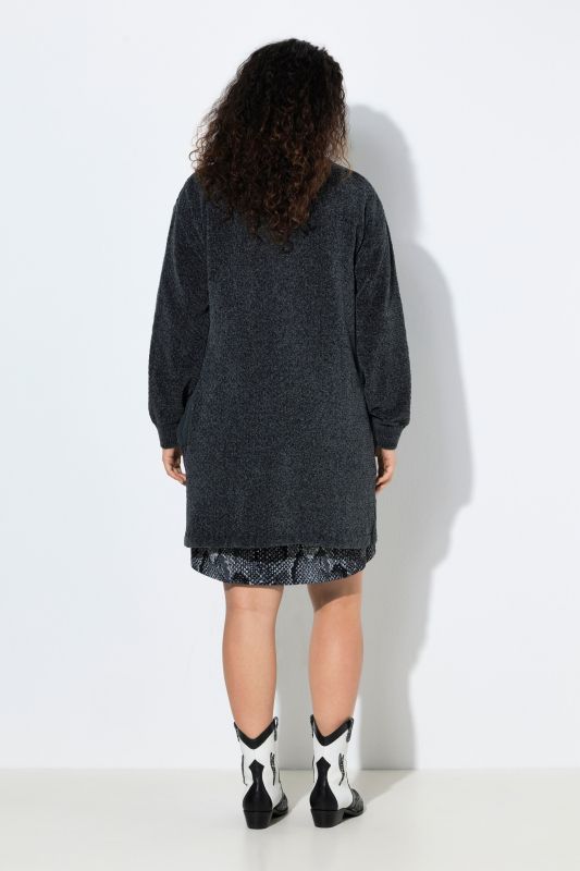 Oversized Chenille Open Shape Cardigan