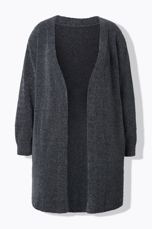 Oversized Chenille Open Shape Cardigan