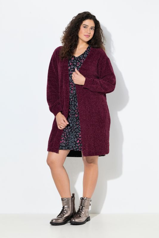 Oversized Chenille Open Shape Cardigan