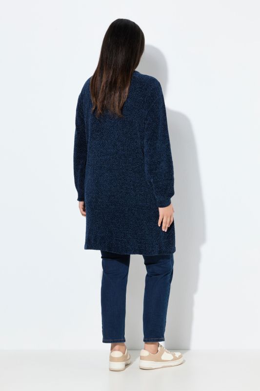 Oversized Chenille Open Shape Cardigan