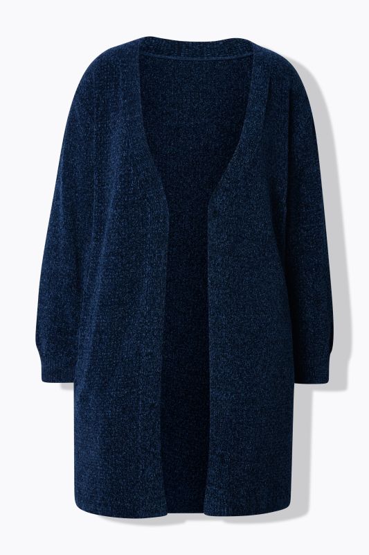 Oversized Chenille Open Shape Cardigan