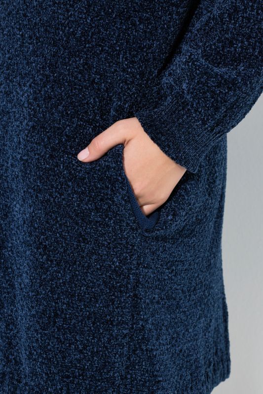 Oversized Chenille Open Shape Cardigan