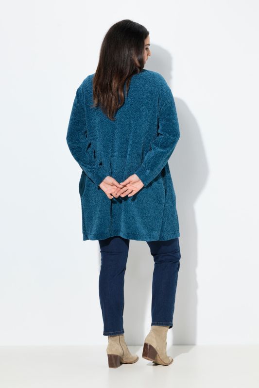 Oversized Chenille Open Shape Cardigan