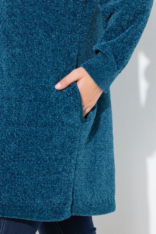 Oversized Chenille Open Shape Cardigan