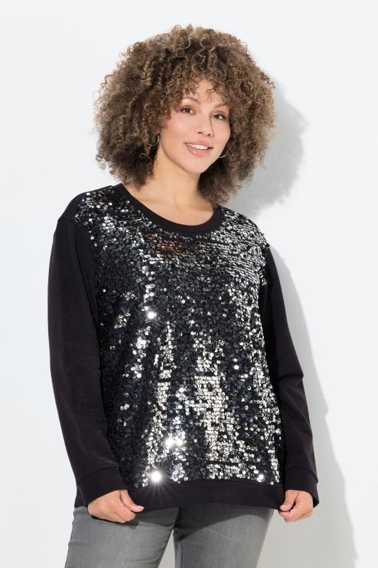 Sequined Long Sleeve Sweatshirt