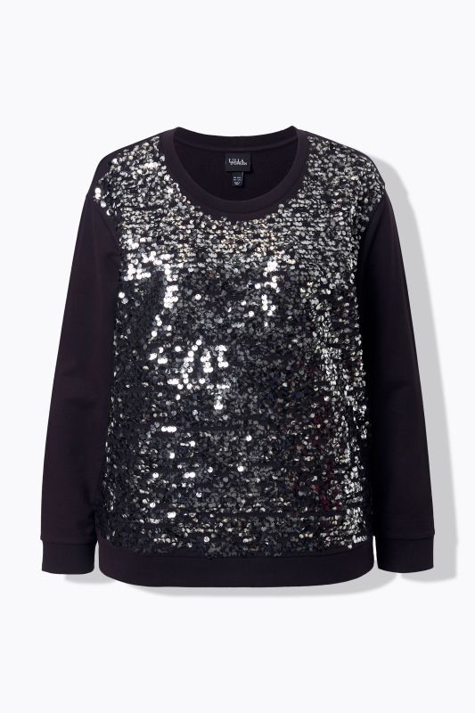Sequined Long Sleeve Sweatshirt