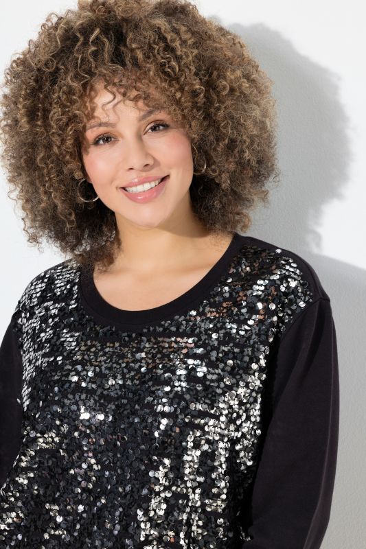 Sequined Long Sleeve Sweatshirt
