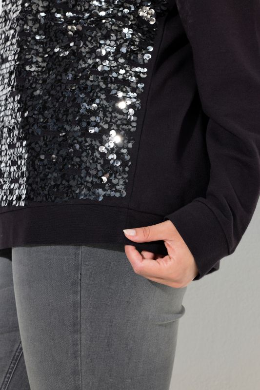 Sequined Long Sleeve Sweatshirt