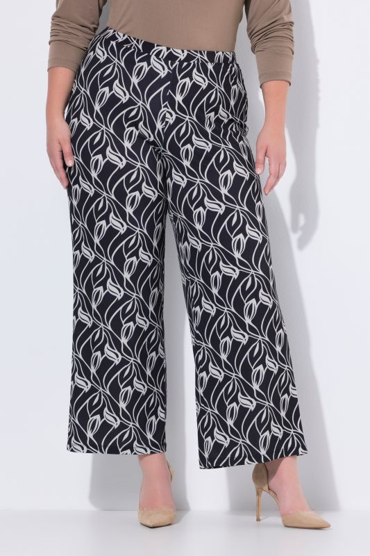 Matte Jersey Leaf Print Pants