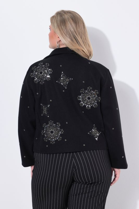 Beaded Snowflake Embroidered Jacket