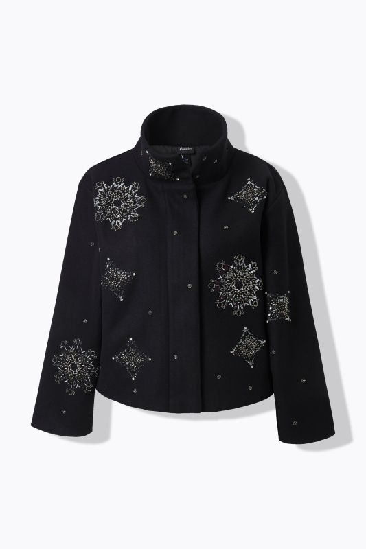 Beaded Snowflake Embroidered Jacket