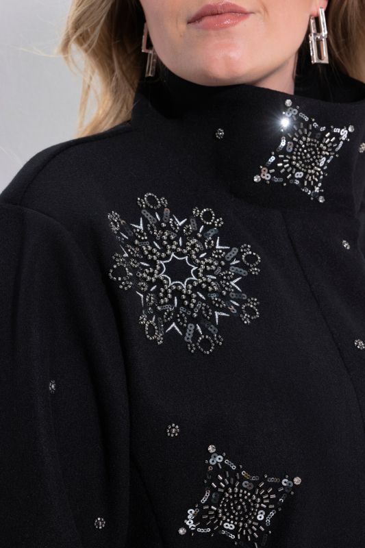 Beaded Snowflake Embroidered Jacket