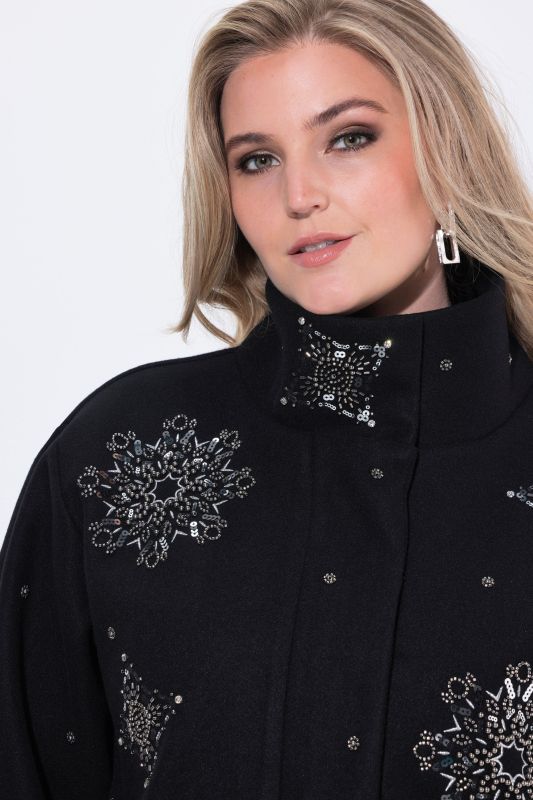 Beaded Snowflake Embroidered Jacket