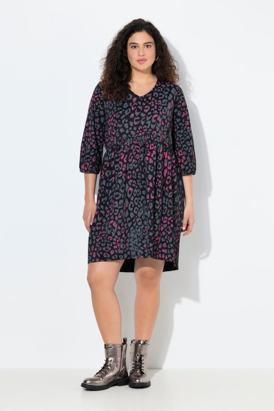 Animal Print Jersey Midi Dress