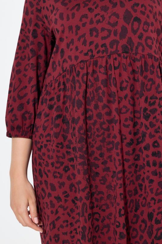 Animal Print Jersey Midi Dress