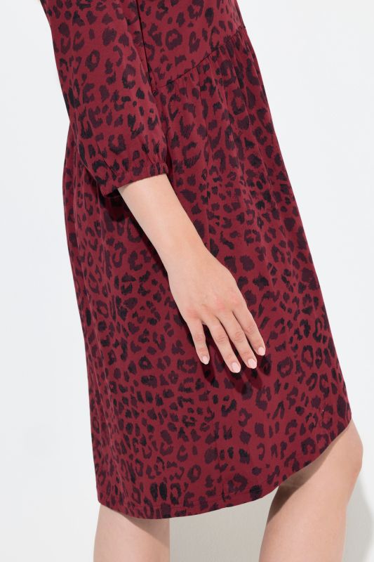 Animal Print Jersey Midi Dress