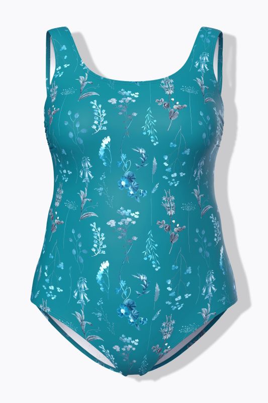 Botanical Print One Piece Swimsuit