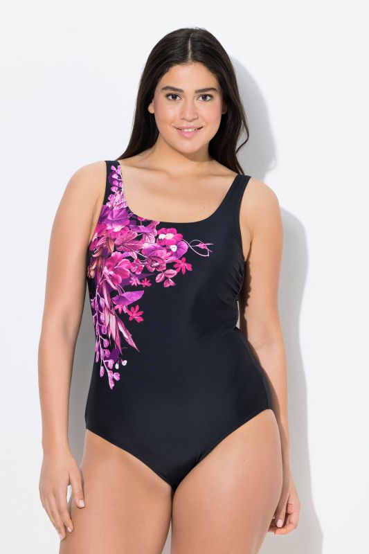 Floral Motif One Piece Swimsuit