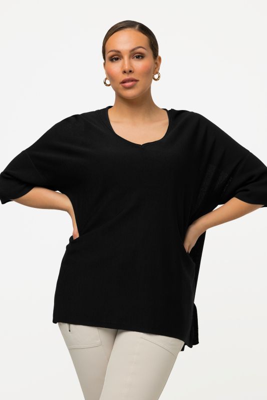 Пуловер с къси ръкави