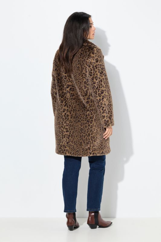 Leopard Print Teddy Fleece Coat
