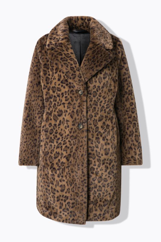 Leopard Print Teddy Fleece Coat