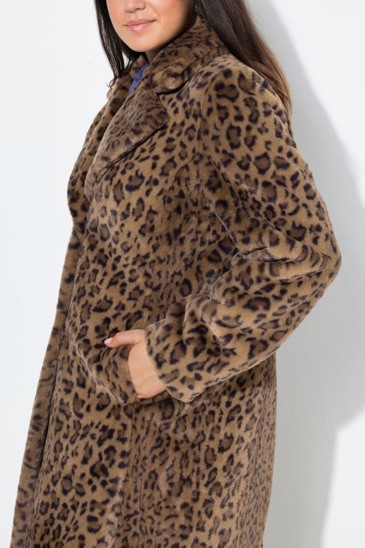 Leopard Print Teddy Fleece Coat