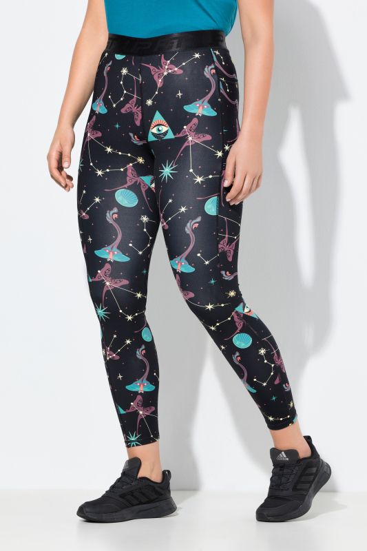 Quick Drying Celestial Print Sport Leggings
