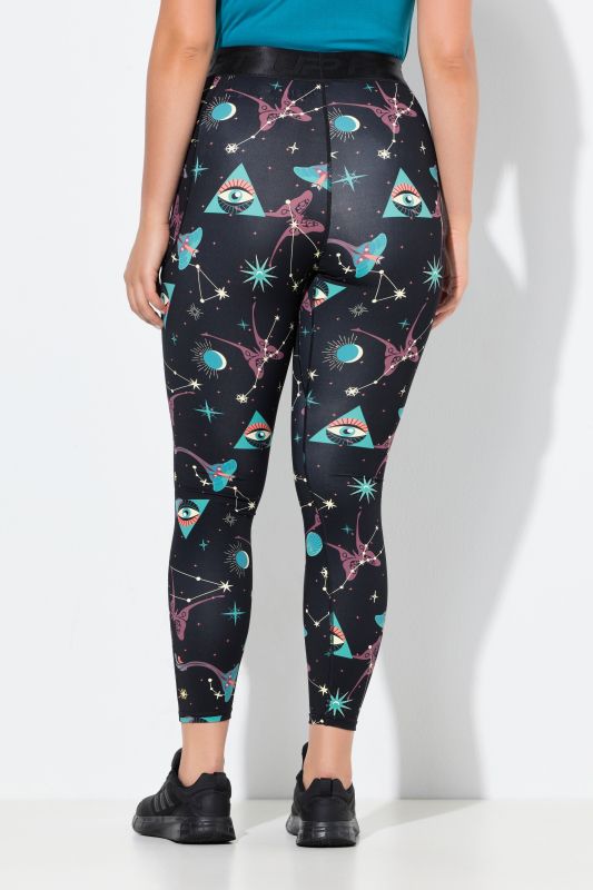 Quick Drying Celestial Print Sport Leggings