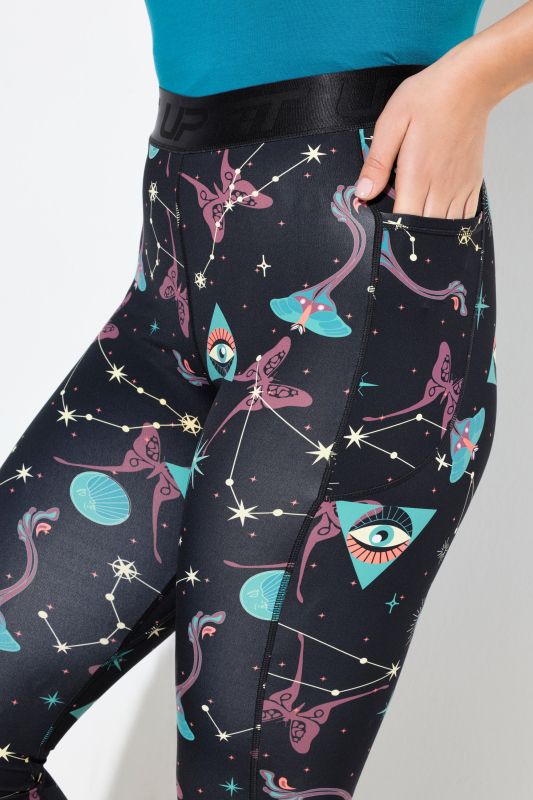 Quick Drying Celestial Print Sport Leggings