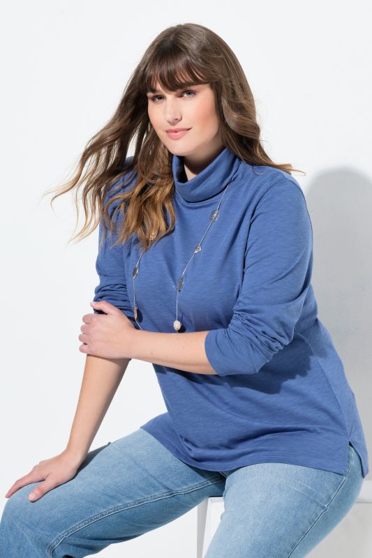 Cotton Knit Slim Fit Turtleneck