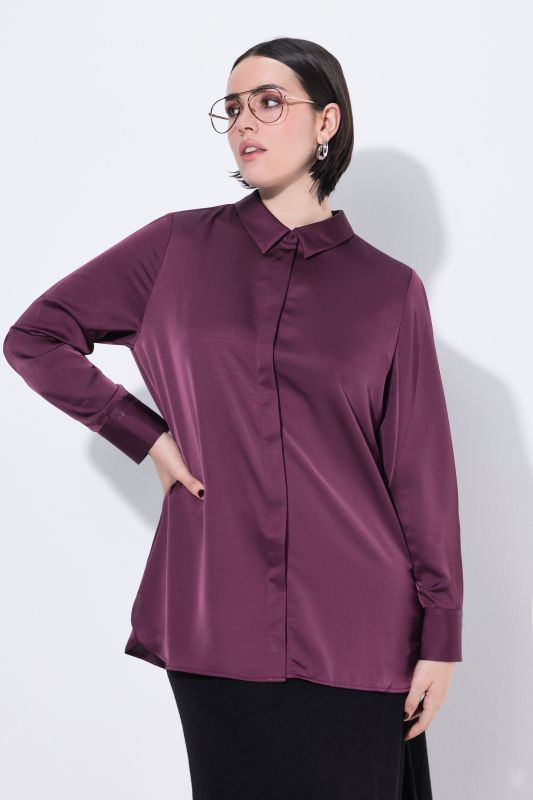 Риза сатенена с яка