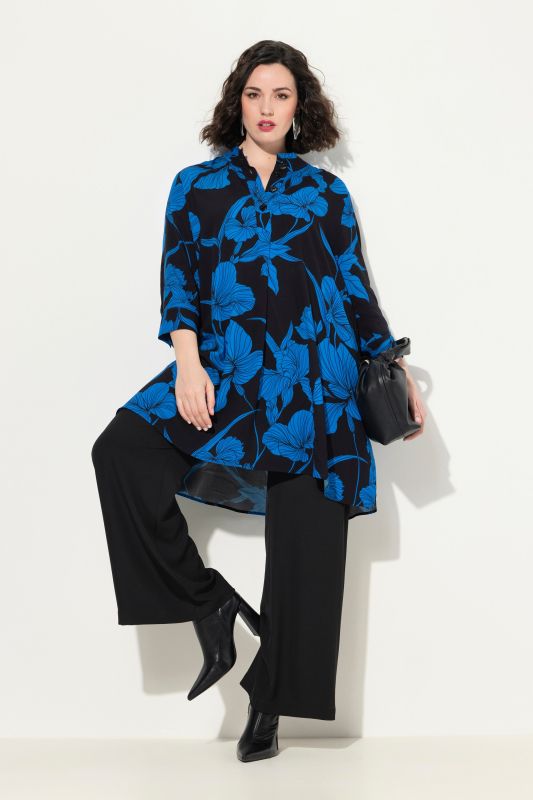 Floral 3/4 Sleeve Tunic Dress