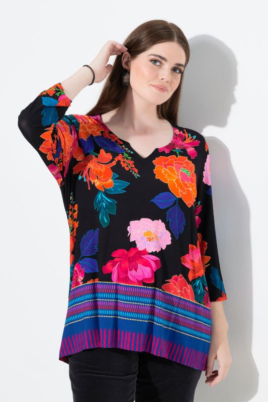 Блуза с градски принт на цветя