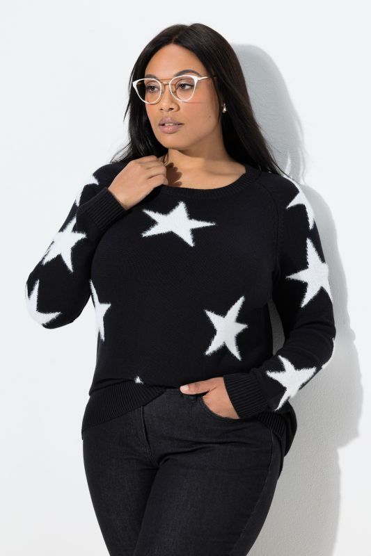 Пуловер с блестящи звезди