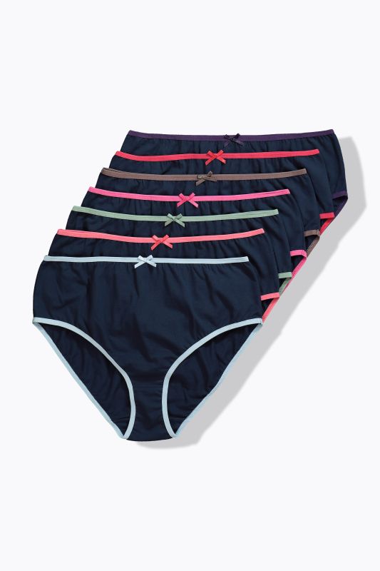 7 Pack Midi Briefs- Piping