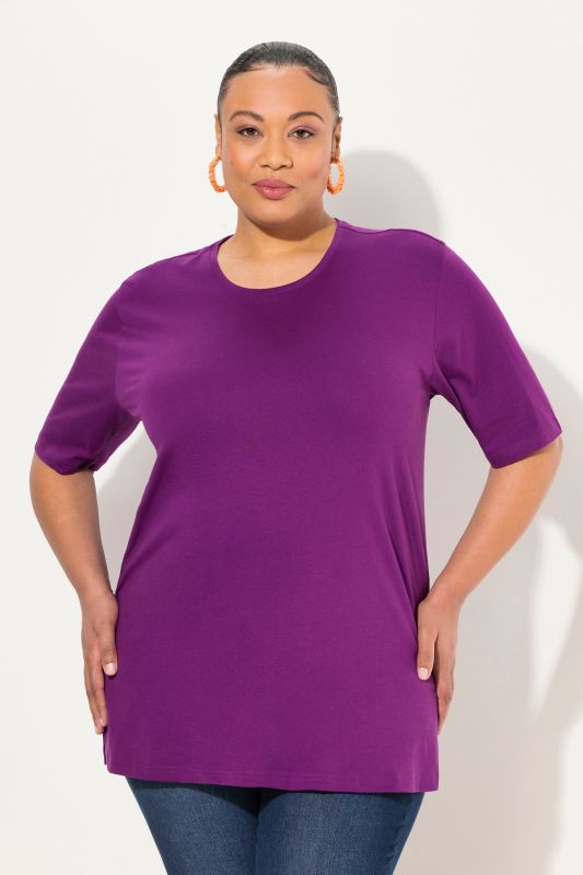 Basic Round Neck Short Sleeve Relaxed Fit  Tee